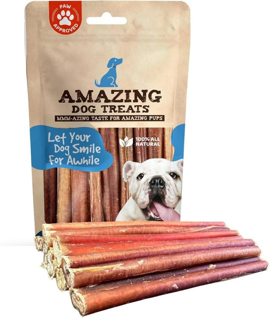 - 6 Inch Bully Sticks Medium Size (25 Pcs/Pack) - Bully Stick Dog Chews - Long Lasting Bully Sticks for Small to Medium Dogs - Large Bully Stick Dog Bones - No Hide Dog Bones